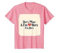 I Heart My Girlfriend: Ella es mía & Soy Ella Cita romántica Camiseta, Niños, Rosado, 6 años