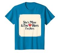 I Heart My Girlfriend: Ella es mía & Soy Ella Cita romántica Camiseta, Niños, Zafiro, 10 años