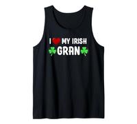 I Heart My Irish Gran Lucky St Patricks Day Family Shamrock Camiseta sin Mangas