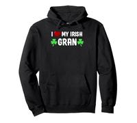 I Heart My Irish Gran Lucky St Patricks Day Family Shamrock Sudadera con Capucha