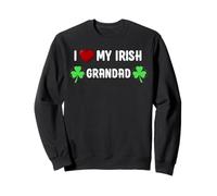 I Heart My Irish Grandad Día de San Patricio Trébol Familiar Sudadera