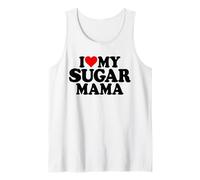 I Heart MY Sugar Mama I Love MY AZÚCAR MAMÁ MAMÁ Camiseta sin Mangas