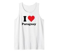 I Heart Paraguay Love Country Souvenir Themed Stuff Camiseta sin Mangas