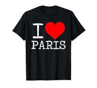 I Heart París Camiseta gráfica económica, Hombre, Negro, S