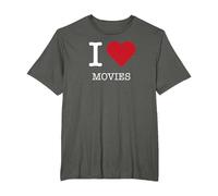 I Heart Películas, I Love Movies Camiseta, Hombre Tallas Grandes, Asfalto, 2X Alto