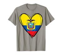 I Heart Quito Y Ecuador Bandera Corazón Diseño Orgullo Ecuatoriano Camiseta