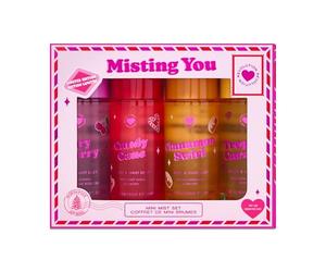 I Heart Revolution Misting You Mini Body Set Regalo, 4 Mini Brumas Perfumadas Festivas, Tamaño de Viaje, Vegano y Libre de Crueldad Animal