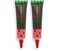I Heart Revolution, Watermelon Dewy Blusher Tint, Flushed, Darker Skin Tones, 13ml (Paquete de 2)