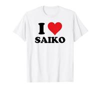 I Heart Saiko Camiseta Personalizada Unisex Niños Blancas Talla S Manga Corta Doble Puntada Cuello Redondo Navideño