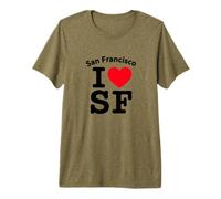 I Heart San Francisco, Cool I Love SF California Graphic Camiseta Premium