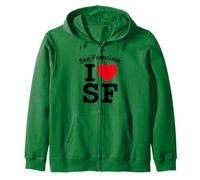 I Heart San Francisco, Cool I Love SF California Graphic Sudadera con Capucha