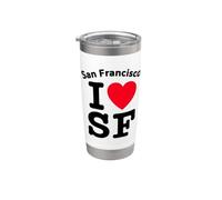 I Heart San Francisco, Cool I Love SF California Graphic Vaso térmico de acero inoxidable de doble pared