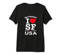 I Heart San Francisco I Love SF USA Californ Graphic Design Camiseta Premium