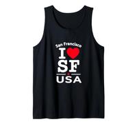I Heart San Francisco I Love SF USA Californ Graphic Design Camiseta sin Mangas
