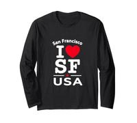 I Heart San Francisco I Love SF USA Californ Graphic Design Manga Larga