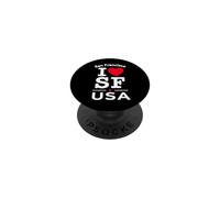 I Heart San Francisco I Love SF USA Californ Graphic Design PopSockets PopGrip Adhesivo