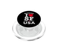 I Heart San Francisco I Love SF USA Californ Graphic Design PopSockets PopGrip para MagSafe