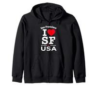 I Heart San Francisco I Love SF USA Californ Graphic Design Sudadera con Capucha
