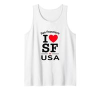 I Heart San Francisco, San Francisco USA Californ Graphic Camiseta sin Mangas