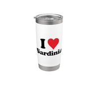 I Heart Sardinia Italy Love Italian Souvenir Artículo Vaso térmico de acero inoxidable de doble pared