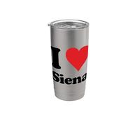 I Heart Siena Italy Love Italian Souvenir Artículo Vaso térmico de acero inoxidable de doble pared
