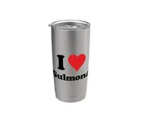 I Heart Sulmona Italy Love - Recuerdo italiano Vaso térmico de acero inoxidable de doble pared