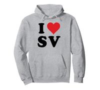 I Heart SV Initials I Love S.V. First and Last Name S V Sudadera con Capucha