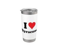 I Heart Syracuse Italy Love Italian Souvenir Artículo Vaso térmico de acero inoxidable de doble pared