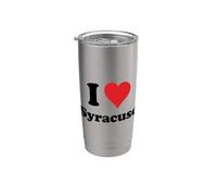 I Heart Syracuse Italy Love Italian Souvenir Artículo Vaso térmico de acero inoxidable de doble pared