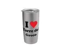 I Heart Torre del Greco Italia Love Italian Souvenir Artículo Vaso térmico de acero inoxidable de doble pared