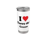 I Heart Torre del Greco Italia Love Italian Souvenir Artículo Vaso térmico de acero inoxidable de doble pared