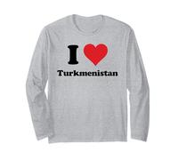 I Heart Turkmenistan Love Country Souvenir Themed Stuff Manga Larga