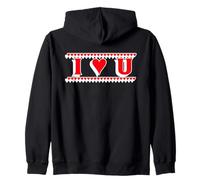 I Heart u | I Love You Hearts I Love U Loving Sudadera con Capucha