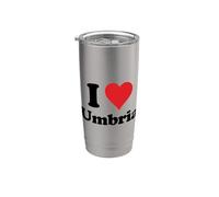 I Heart Umbria Italia Love - Recuerdo italiano Vaso térmico de acero inoxidable de doble pared