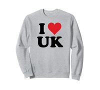 I Heart United Kingdom Love Country Souvenir Themed Stuff Sudadera