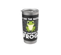 I Hice The Math La respuesta es Frog Math Teacher Math Club Vaso térmico de acero inoxidable de doble pared