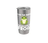 I Hice The Math La respuesta es Frog Math Teacher Math Club Vaso térmico de acero inoxidable de doble pared