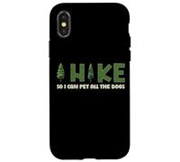 I Hike I Can Pet All the Dogs Lover Naturaleza Caminante Diversión Senderismo Carcasa para iPhone X/XS
