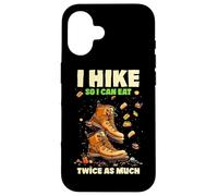 I HIKE SO I CAN EAT TWICE AS MUCH Carcasa para iPhone 16