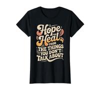 I Hope You Heal from The Things You Don't Talk About |- Camiseta gráfica económica, Mujer, Negro, S