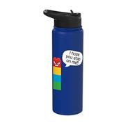 I Hope You Step On Me Funny Block Building Ladrillo Constructor Stainless Steel Insulated Water Bottle