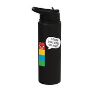 I Hope You Step On Me Funny Block Building Ladrillo Constructor Stainless Steel Insulated Water Bottle