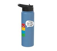 I Hope You Step On Me Funny Block Building Ladrillo Constructor Stainless Steel Insulated Water Bottle