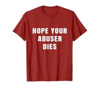 I Hope Your Abuser Troqueles Camiseta, Hombre, Arándano, M