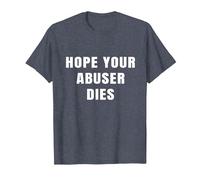 I Hope Your Abuser Troqueles Camiseta, Hombre, Azul Jaspeado, M