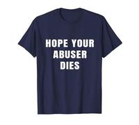 I Hope Your Abuser Troqueles Camiseta, Hombre, Azul Marino, M