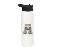 I Identify As A Problem Funny Raccoon Humor Sarcastic Saying Stainless Steel Insulated Water Bottle