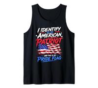 I Identify As An American Patriot and This Is My Pride Flag Camiseta sin Mangas