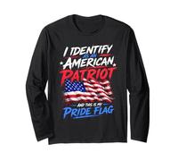 I Identify As An American Patriot and This Is My Pride Flag Manga Larga