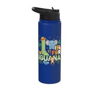 I Is For Iguana Zoológico Animales Zoo Viaje Jungle Zoo Día Stainless Steel Insulated Water Bottle